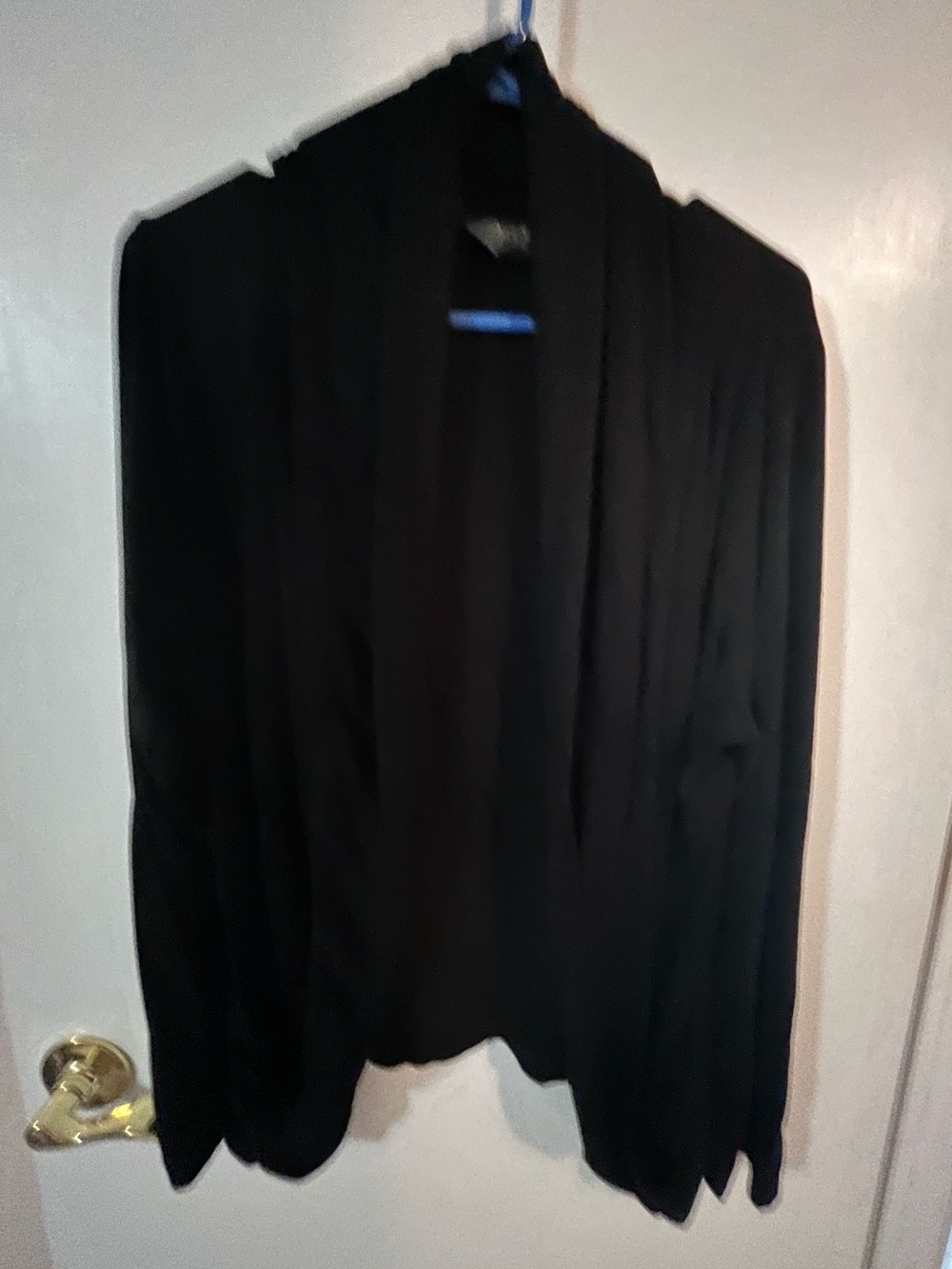 MIX by 41 Hawthorn 1X Black Open-Front Women's Cardigan